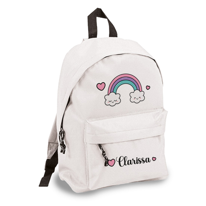 Rainbow Heart - zaino scuola - personalizzato con nome
