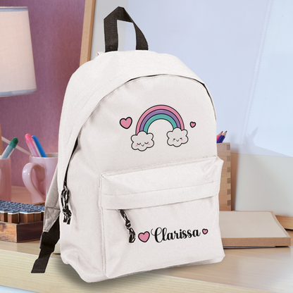 Rainbow Heart - zaino scuola - personalizzato con nome