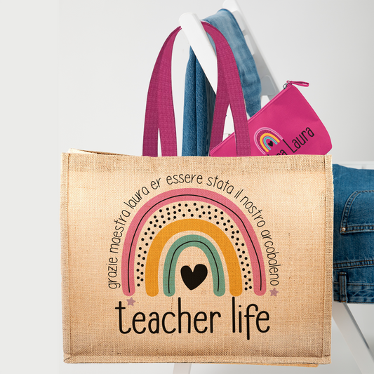 Teacher life - Borsa mare & Pochette - Combo