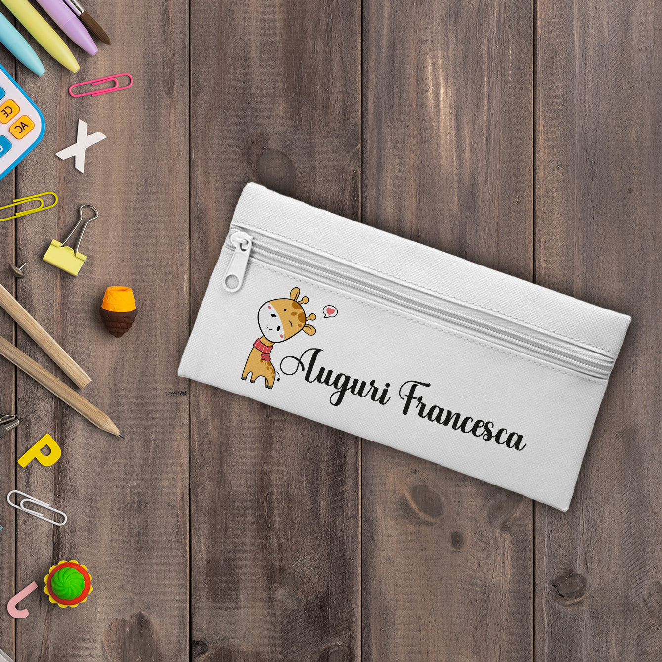 Baby Giraffa - Astuccio in Poliestere - personalizzato con nome