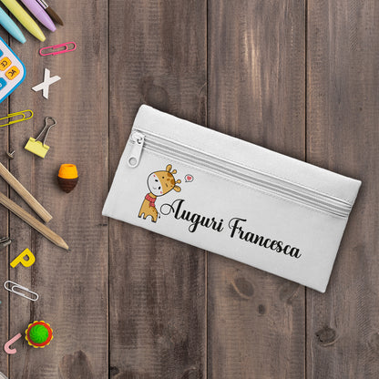 Baby Giraffa - Astuccio in Poliestere - personalizzato con nome