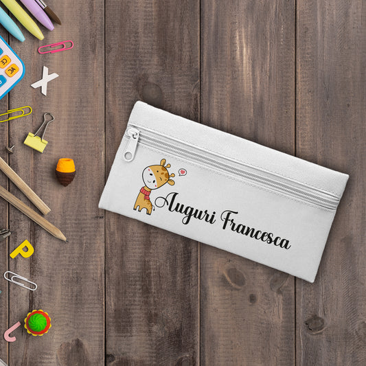 Baby Giraffa - Astuccio in Poliestere - personalizzato con nome
