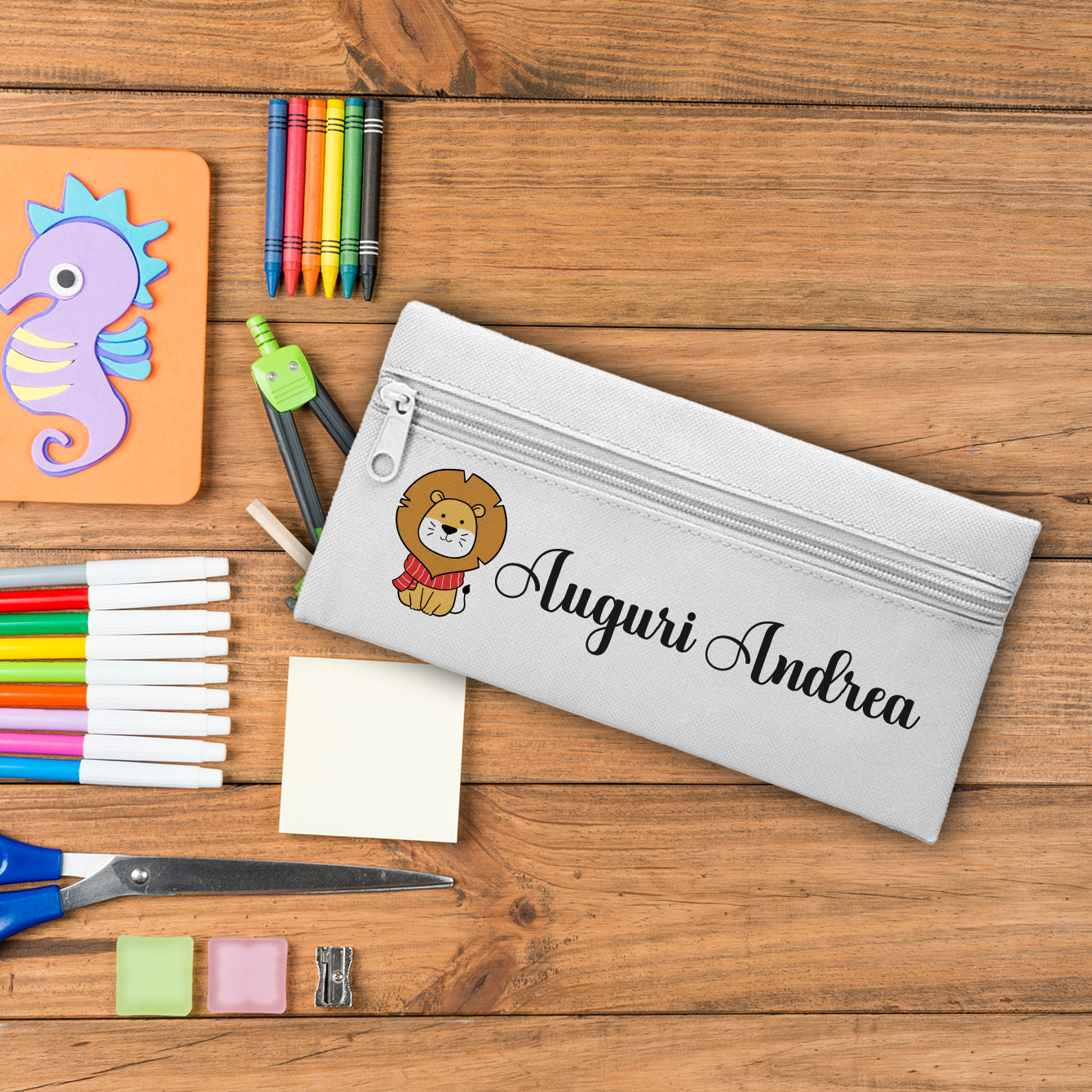 Baby Lyon - Astuccio in Poliestere - personalizzato con nome