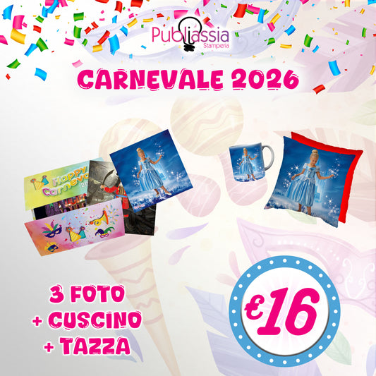 Offerta Carnevale 3 - Foto cuscino e tazza
