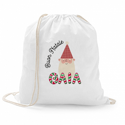 Buon Natale - Sacchetto - personalizzato con nome