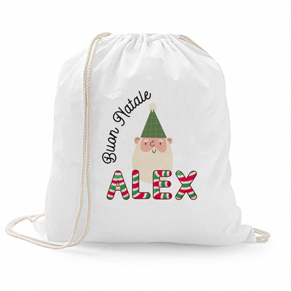 Buon Natale Green - Sacchetto - personalizzato con nome