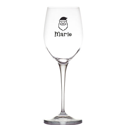 Santa Claus - Calice Bicchiere da Vino - personalizzato con nome