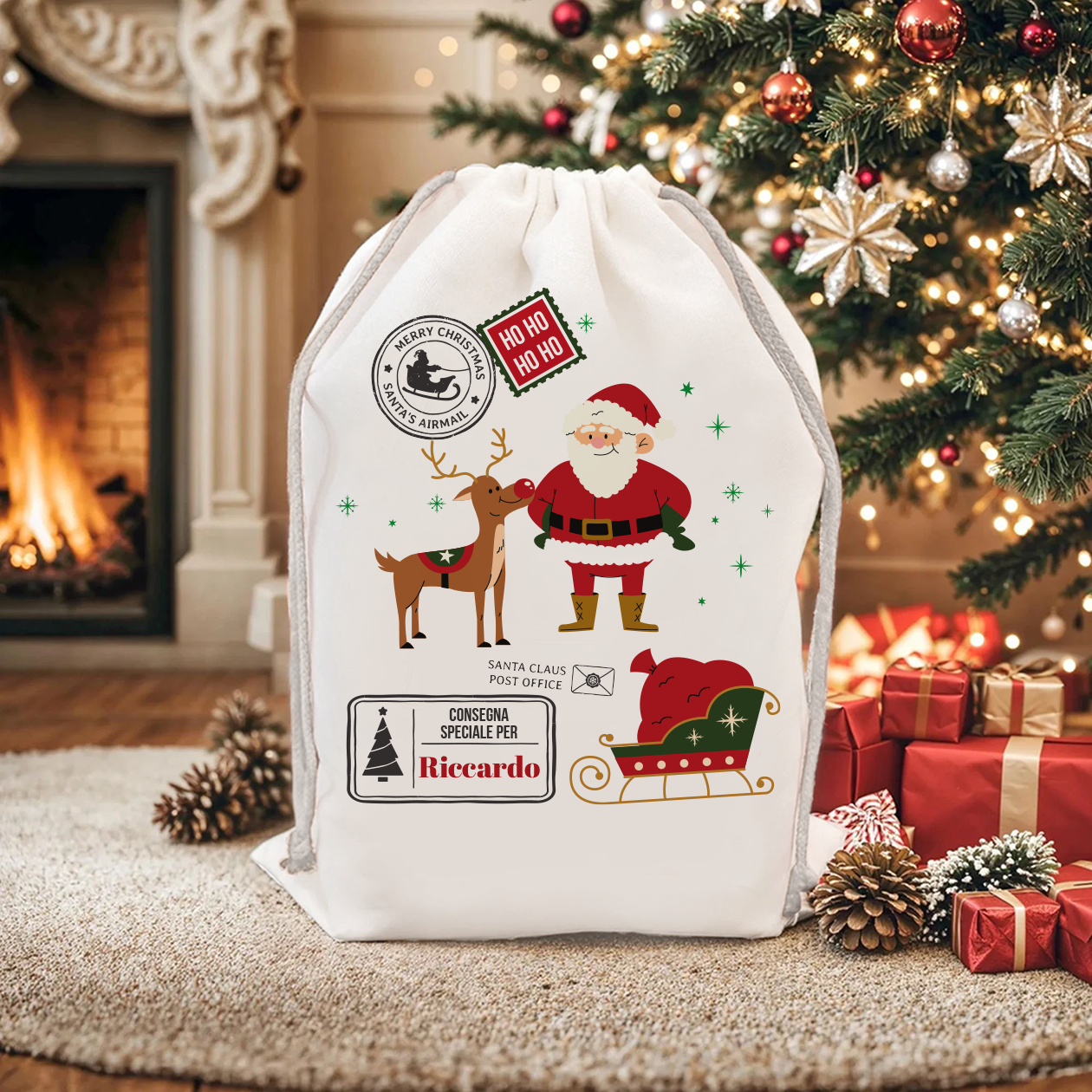 HoHoHo Consegna speciale - Sacchetto - personalizzato con nome