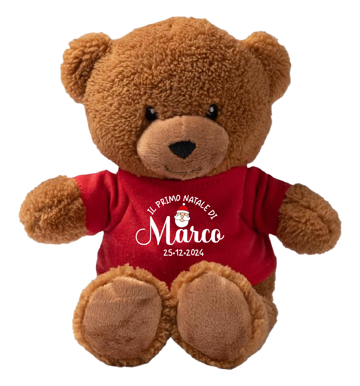 Il primo Natale - Teddy - Orsacchiotto di Peluche con Maglietta Personalizzata