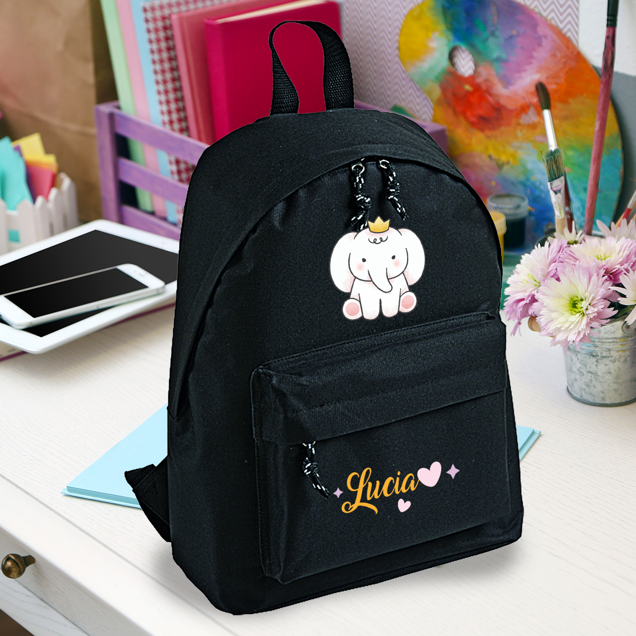 Baby Elephant - zaino scuola - personalizzato con nome