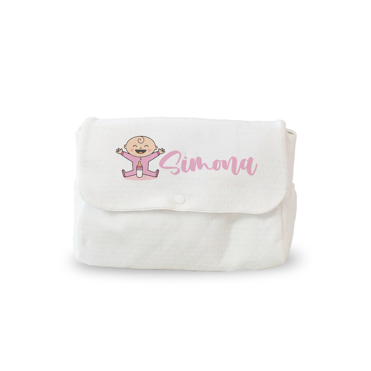 Baby Girl Name - Borsa Fasciatoio per Neonato personalizzata con nome