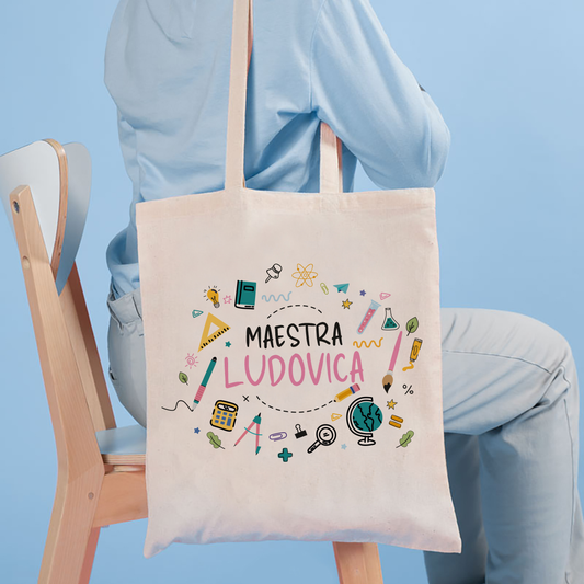 Maestra - Shopper In Cotone personalizzata