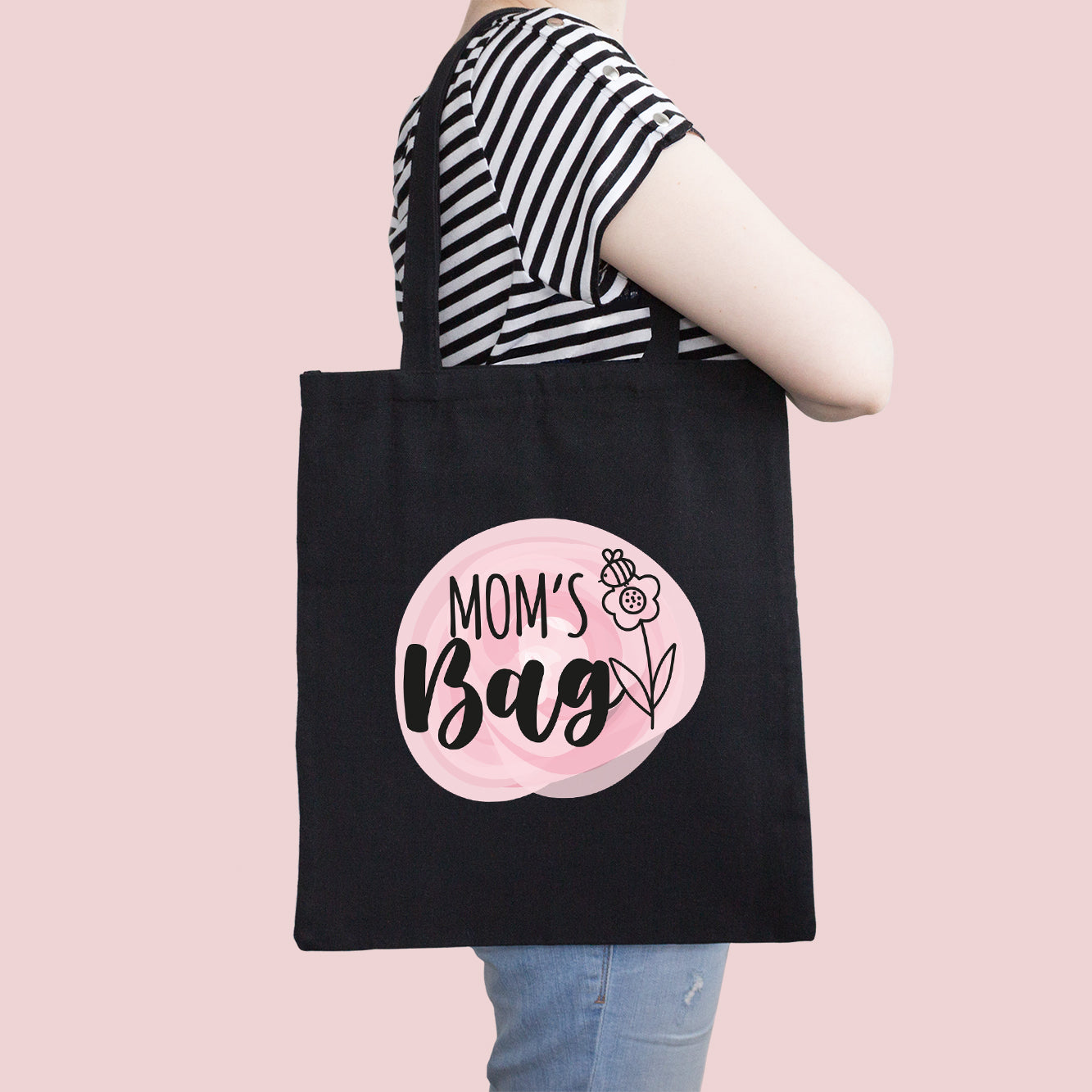 Mom's bag - Shopper In Cotone con chiusura zip