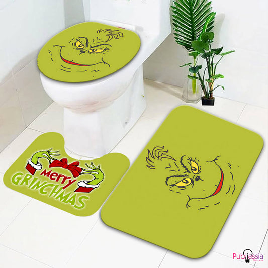 Merry Grinchmas - Set tris tappeti da bagno