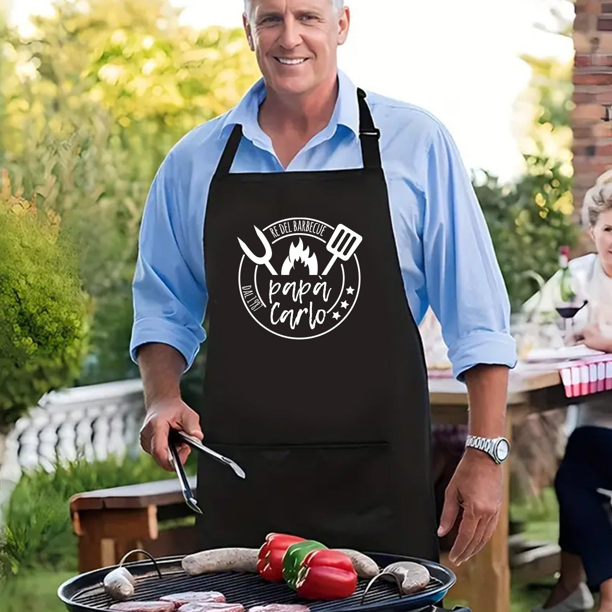 Re del barbecue - Grembiule da Cucina - personalizzato con nome
