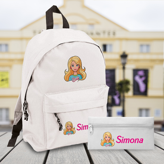 Baby Girl - Zaino + Portapenne - personalizzati con nome