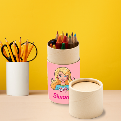 Baby - Set 6 pezzi Da Disegno In Legno personalizzati con nomi