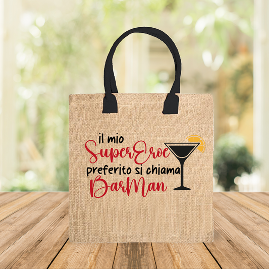 Il mio super eroe preferito si chiama barman - Borsa Mare