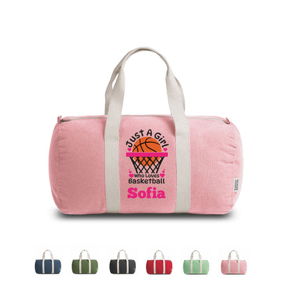 Just a girl - Borsa da palestra - personalizzata con nome