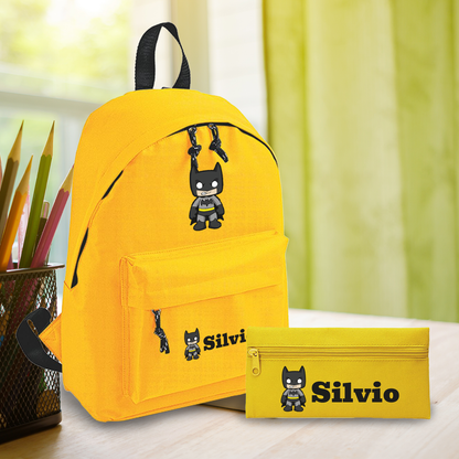 Bat - Zaino + Portapenne - personalizzati con nome