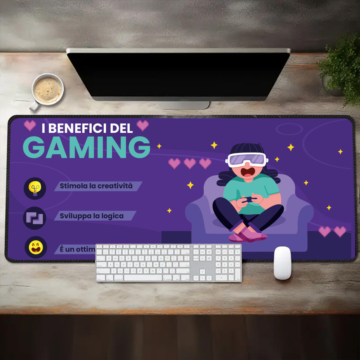 I benefici del gaming - Tappetino per mouse da gaming