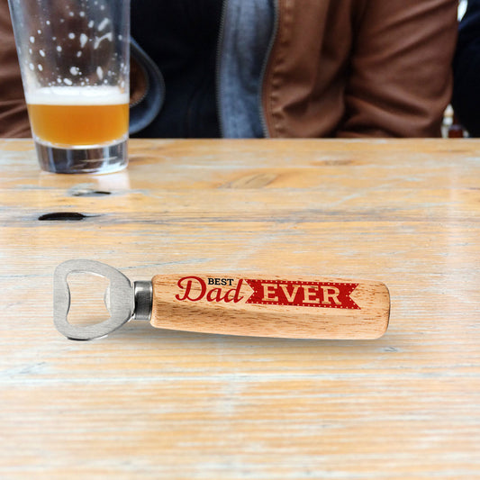 Best dad ever - Apribottiglie in legno