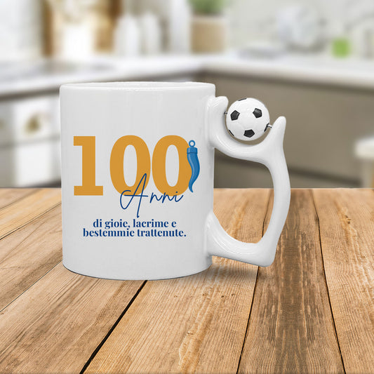 100 anni di gioie - Tazza mug con manico pallone
