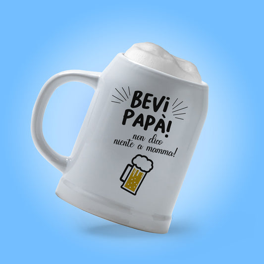 Bevi papà non dico niente a mamma  - Caraffa in ceramica