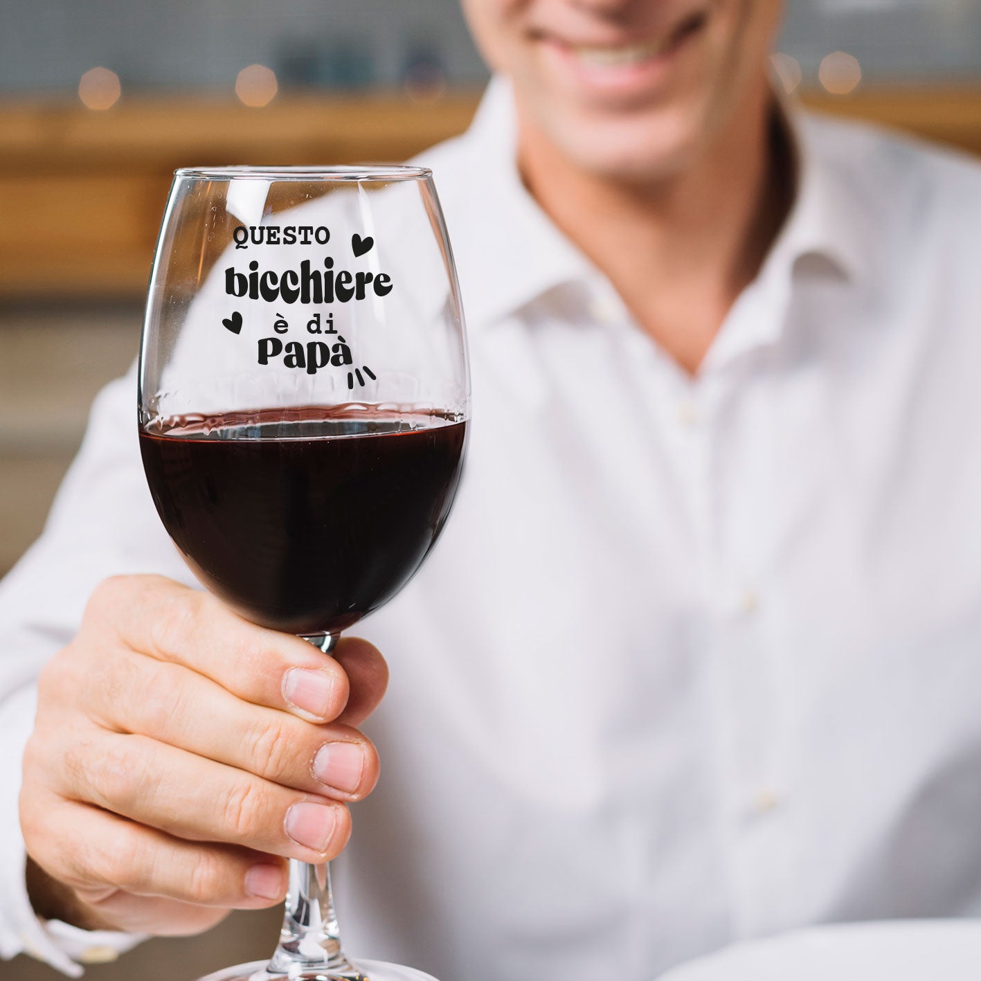 Questo bicchiere è di papà - Calice Bicchiere da Vino