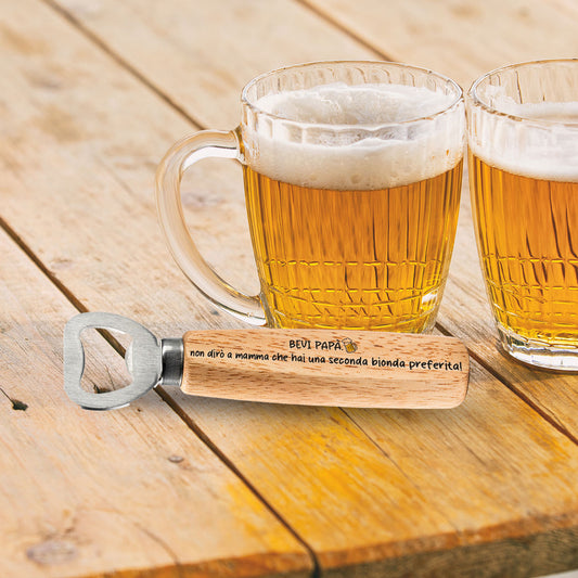 Seconda bionda preferita - Apribottiglie in legno