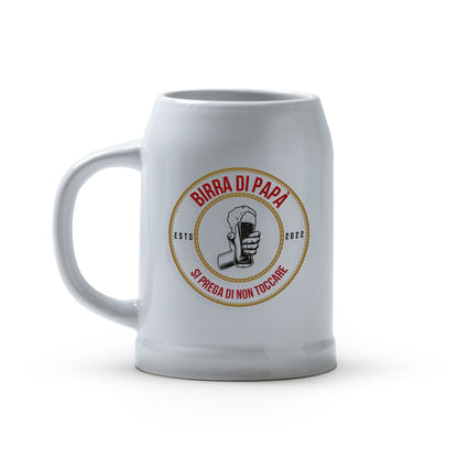 Birra di papà - Caraffa in ceramica - personalizzata con nome