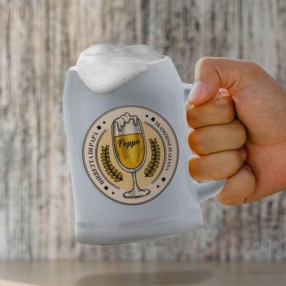 Birretta di papà - Caraffa in ceramica - personalizzata con nome