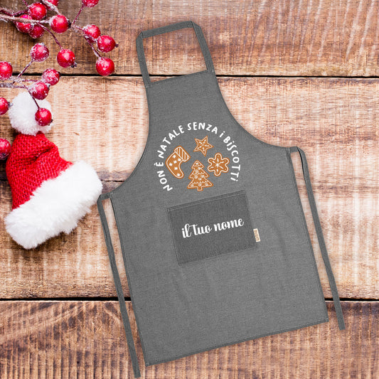 Non è Natale senza i biscotti - Grembiule da Cucina Natalizio - personalizzato con nome