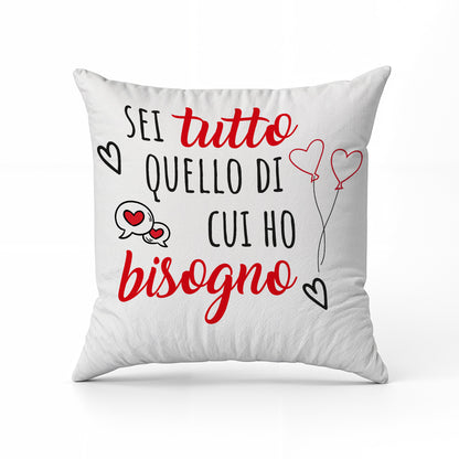 Sei tutto quello di cui ho bisogno - Cuscino - idea regalo
