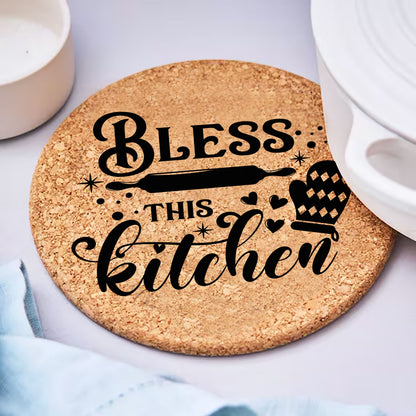Kitchen is closed - Set da 3 pezzi Sottopentola in sughero naturale 19cm