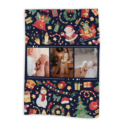 Merry Christmas - Plaid, coperta Natalizia Idea Regalo Natale - personalizzato con foto