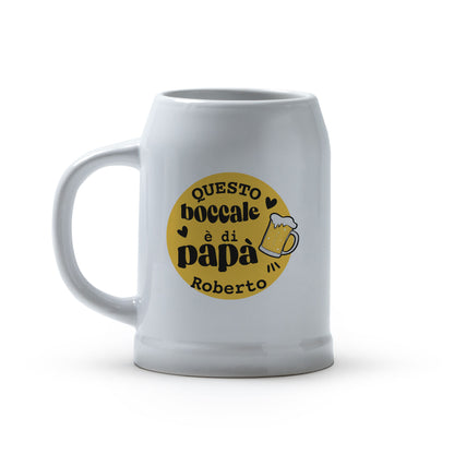 Questo boccale è di papà - Caraffa in ceramica - personalizzata con nome