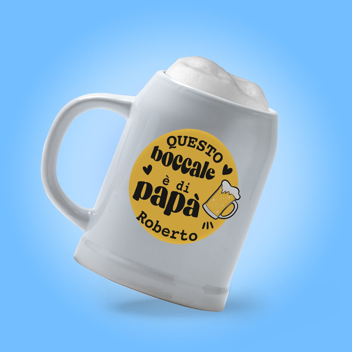 Questo boccale è di papà - Caraffa in ceramica - personalizzata con nome