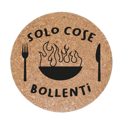 Solo cose bollenti - Set da 3 pezzi Sottopentola in sughero naturale 19cm
