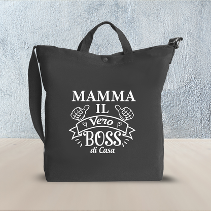 Mamma il vero boss di casa - Borsa da Donna in Tela