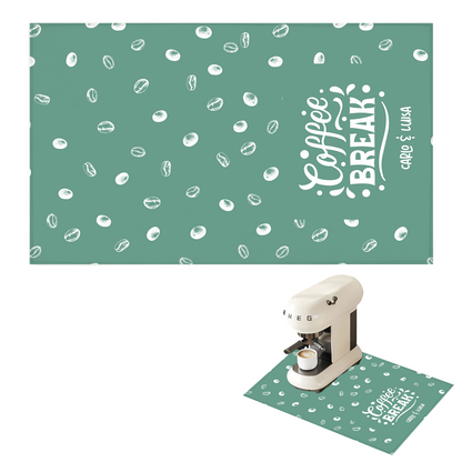 Coffee Break - Tappetino per Macchina del caffè  con Retro in Gomma Tappeto 30x40cm - personalizzato