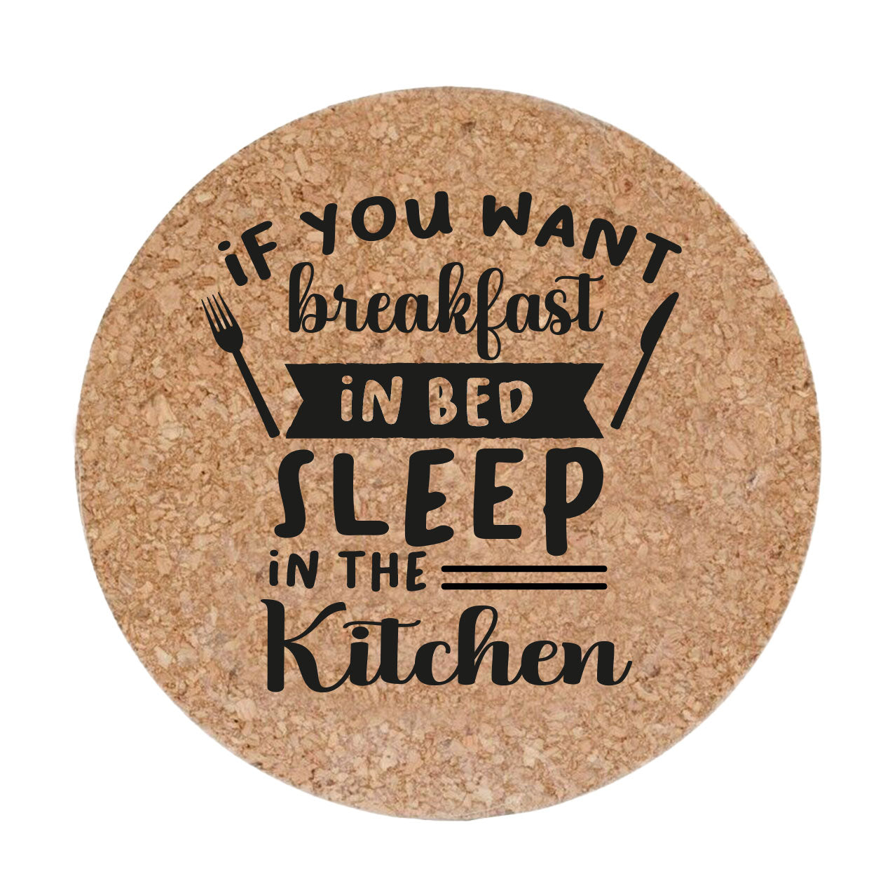 Kitchen is closed - Set da 3 pezzi Sottopentola in sughero naturale 19cm