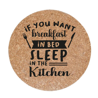 Kitchen is closed - Set da 3 pezzi Sottopentola in sughero naturale 19cm