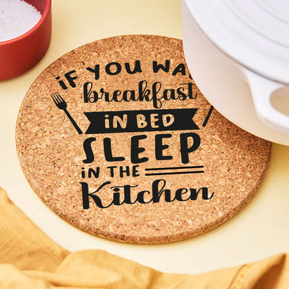 Kitchen is closed - Set da 3 pezzi Sottopentola in sughero naturale 19cm