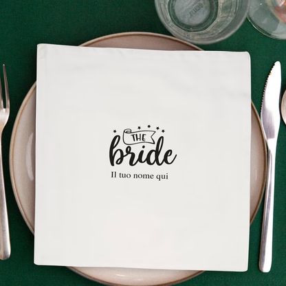 The Bride - Set 4 tovaglioli - personalizzato