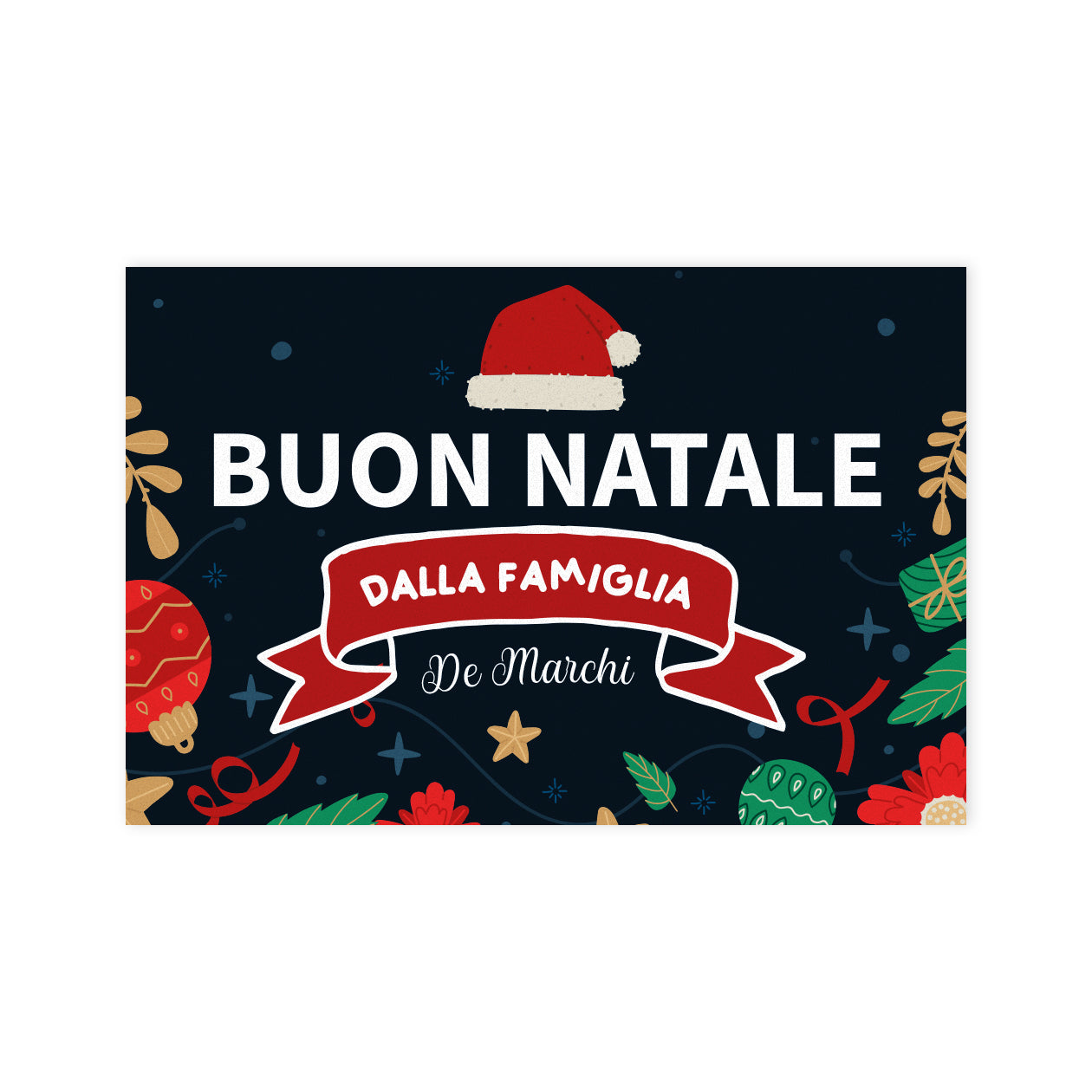 Buon Natale dalla famiglia - Tappeto - personalizzato