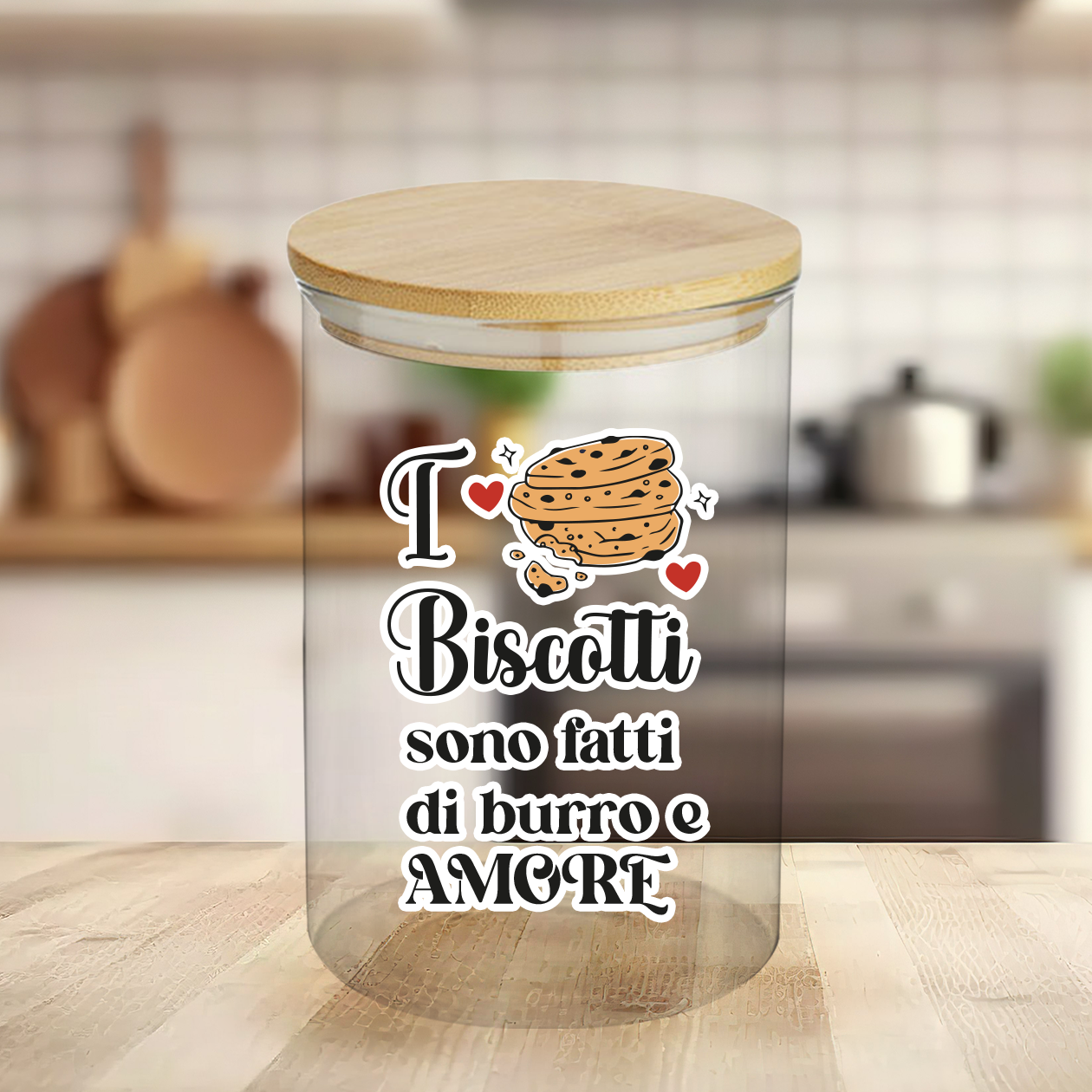 I biscotti sono fatti di burro e amore - Barattolo