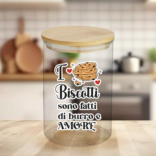 I biscotti sono fatti di burro e amore - Barattolo