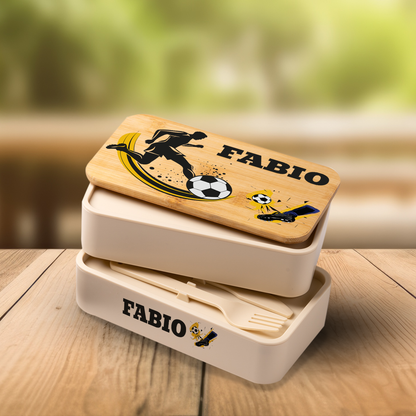Soccer - Scatola per il pranzo - personalizzato con nome