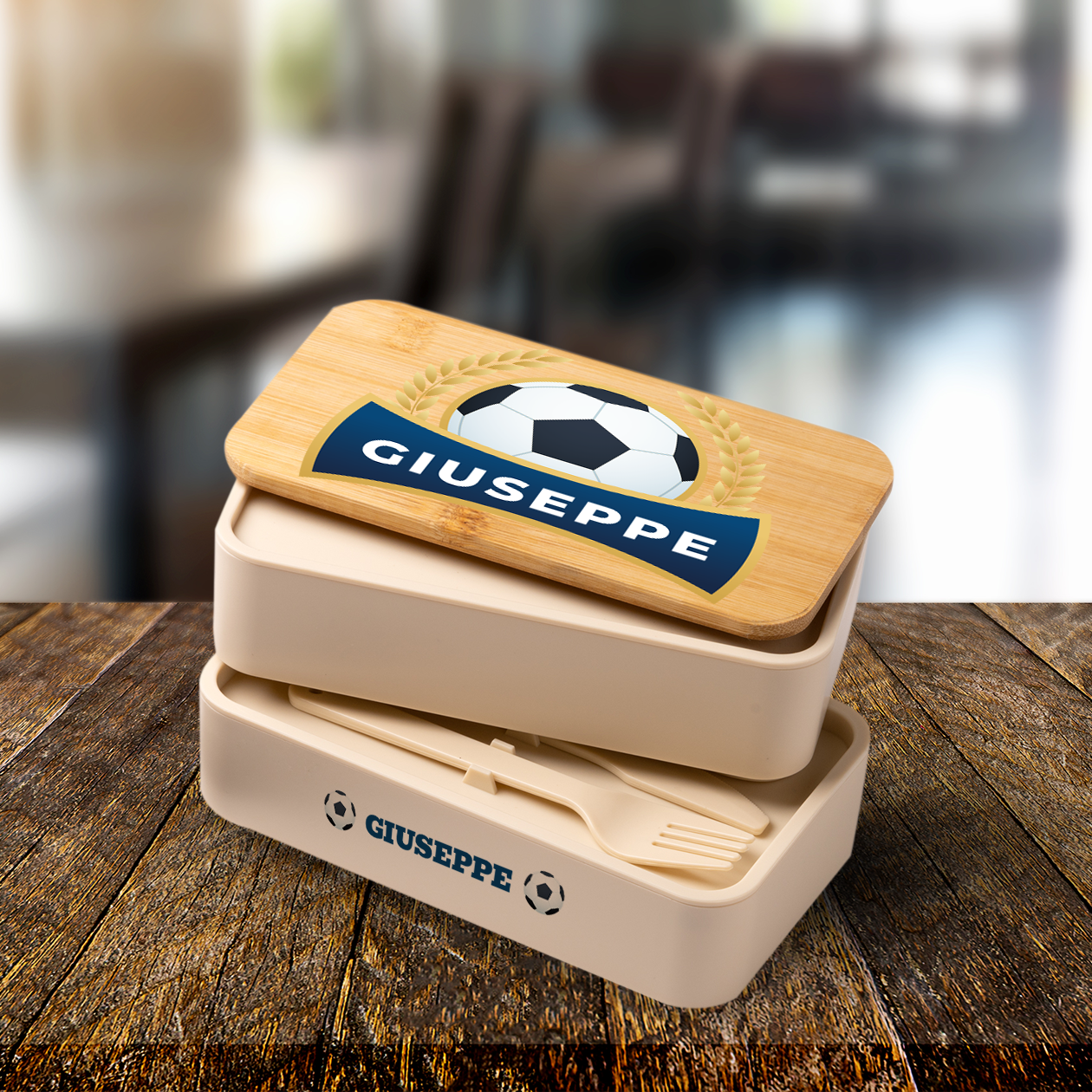 Ballon soccer - Scatola per il pranzo - personalizzato con nome